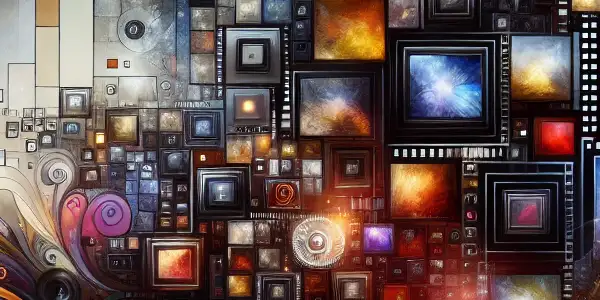 A sleek, modern interface of a fictional adult video streaming website with vibrant thumbnails and a luxurious atmosphere.