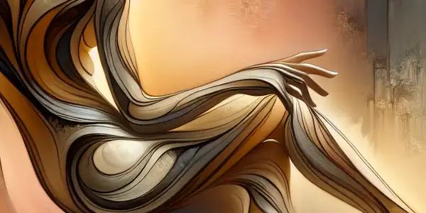 A captivating representation of erotic body art highlighting human curves and sensuality in an enchanting atmosphere.