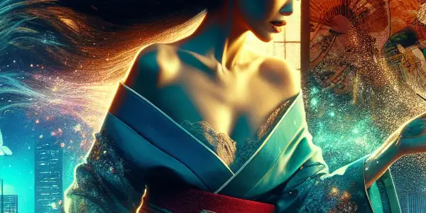 A captivating female character embarks on a provocative 24-hour adventure through vibrant, dynamic settings filled with passion.